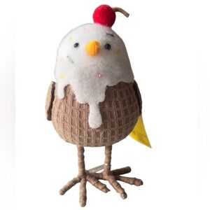 Ice Cream Cone Bird Plush Toy